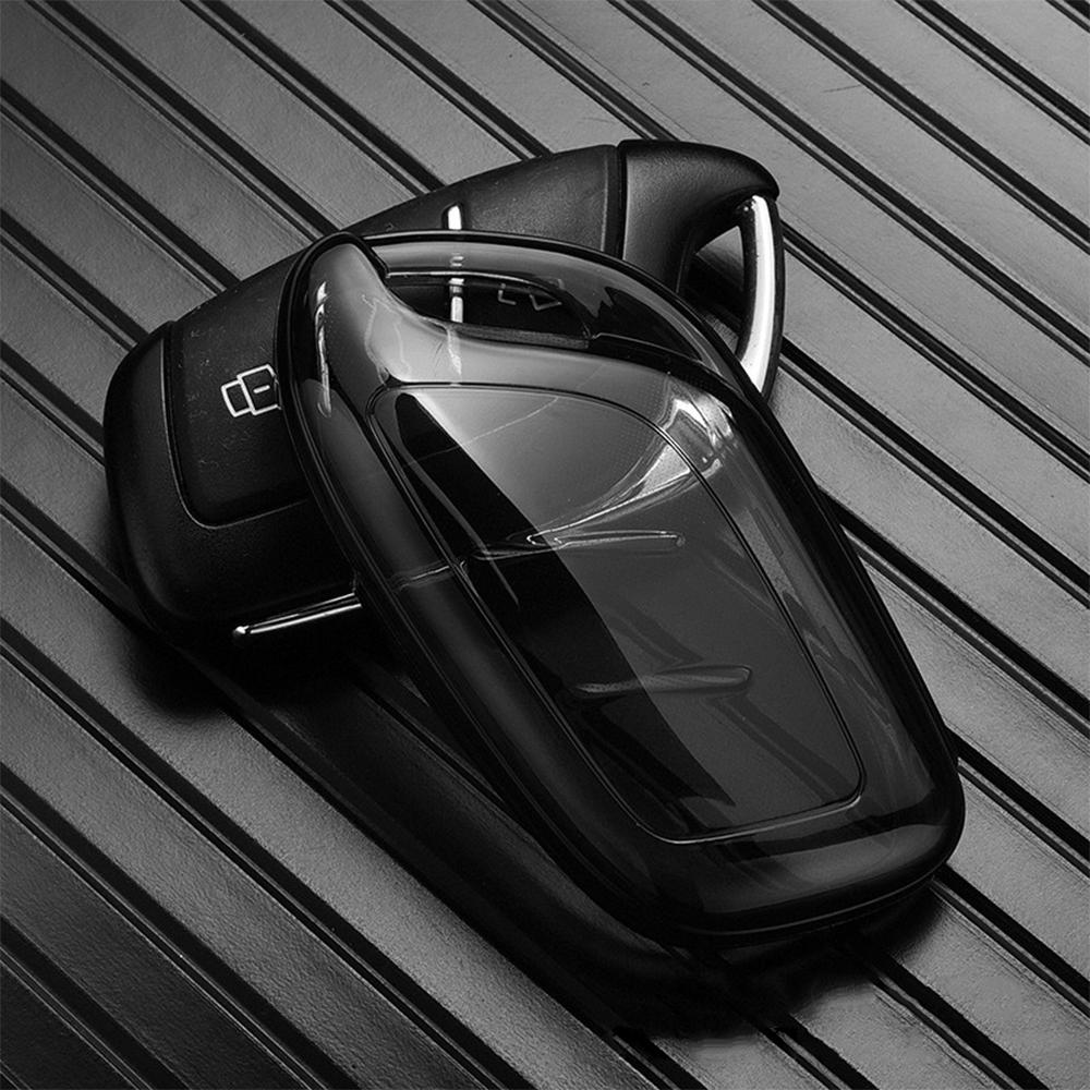 Для MG ZS MG4 MG5 MG6 Plus VE ZX EHS EZS HS GT TPU Прозрачный Чехол для Ключа Дистанционного Управления Автомобилем Полная Защита Держатель Колпачки 2021 2022 2023 2024 gray Auto Parts Decorate