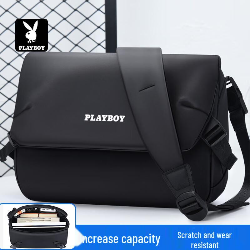 Мужская повседневная сумка через плечо PLAYBOY Medium чёрный