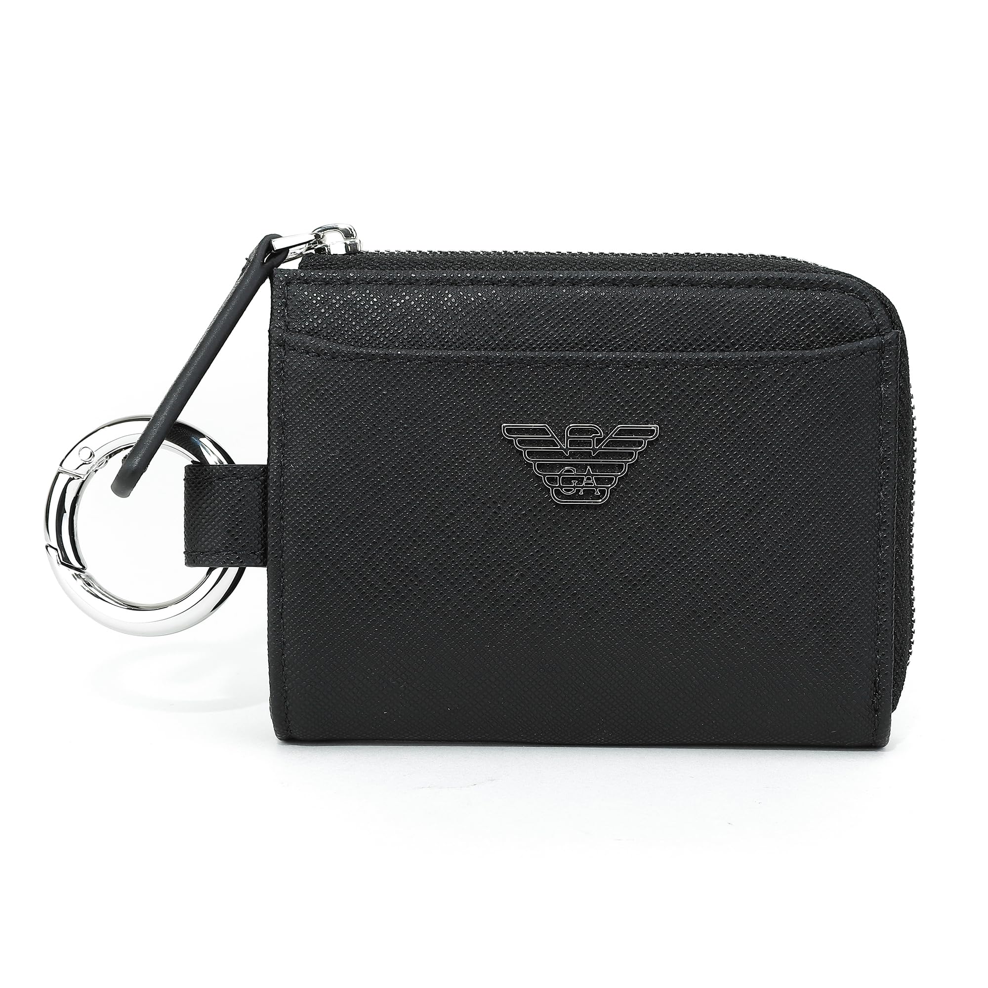 ARMANI Armani Кошелек для монет Y4R500 Y138E 81072 Кошелек для монет с кольцом для ключей Черный Черный [Товар] black Nippon-Mart