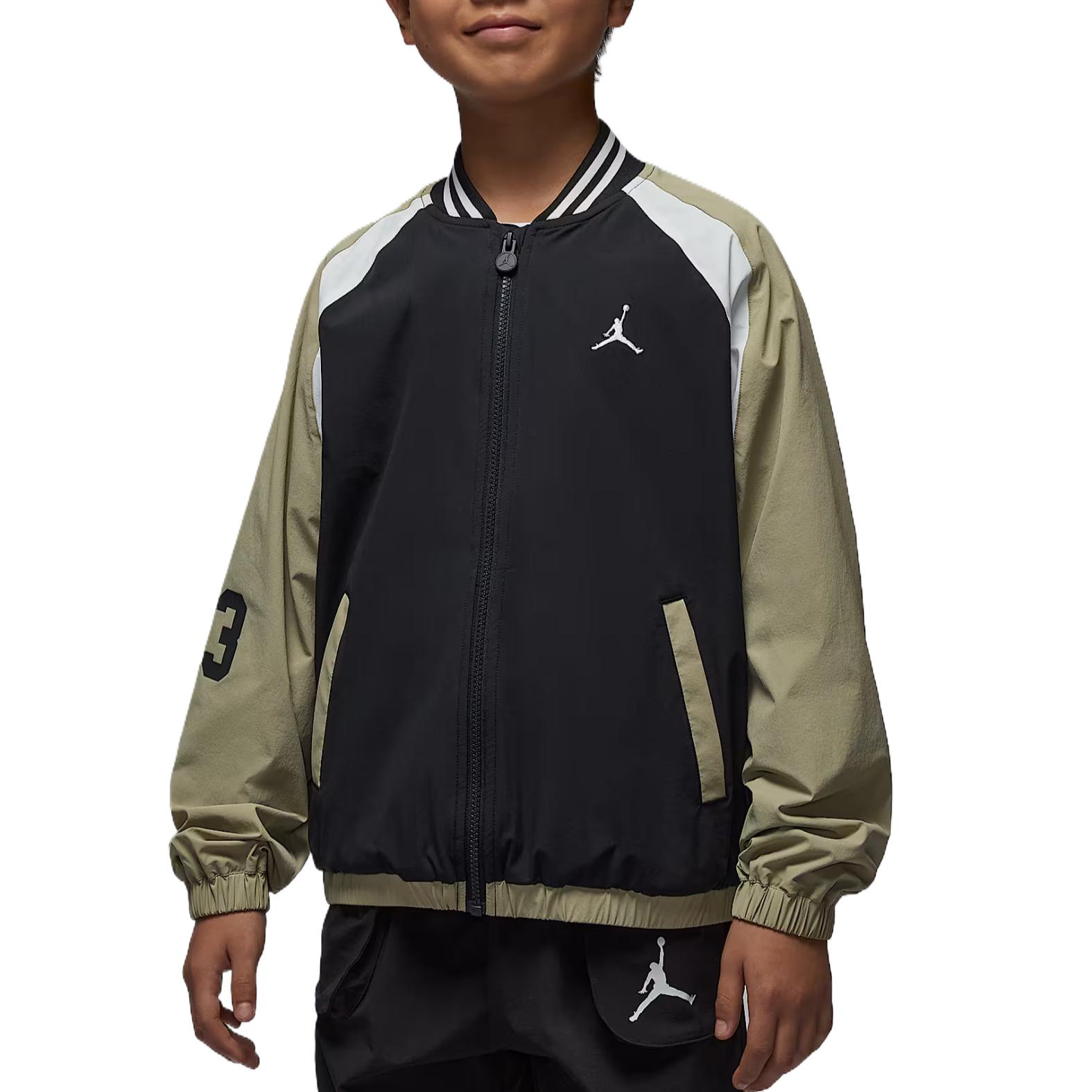 Куртка Jordan 23 Ss25 Удобная Модная Трендовая Минималистичная Детская Куртка IQ5942-045 S black