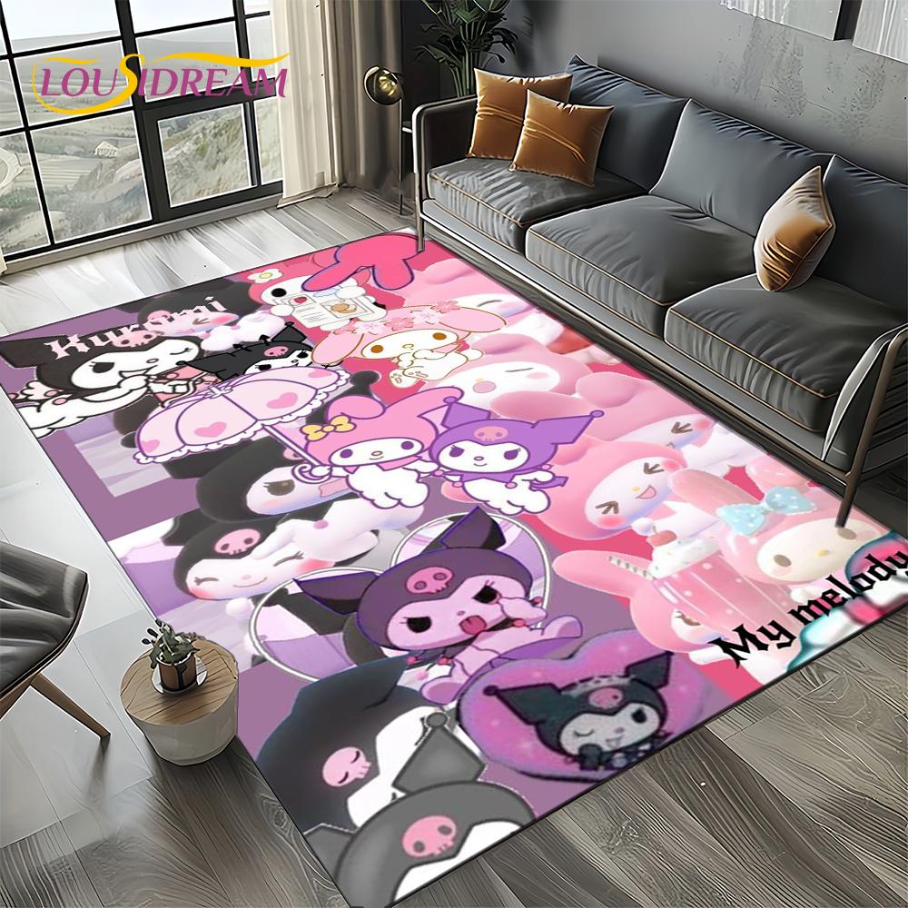 27 Стилей Милый Куроми Мультяшный Sanrio Ковер Коврик для Спальни Гостиной Дома Украшение Дивана, Детский Большой Декор Напольный Коврик Подарок Девочке 60x90cm white Creative Adorn