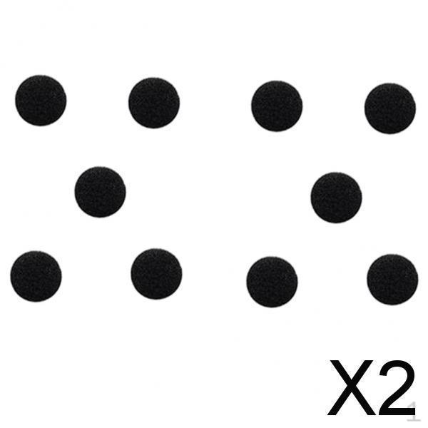 2x10 штук Поролоновые накладки для наушников-вкладышей, противоскользящие для , черные, 2 black Colorful summer
