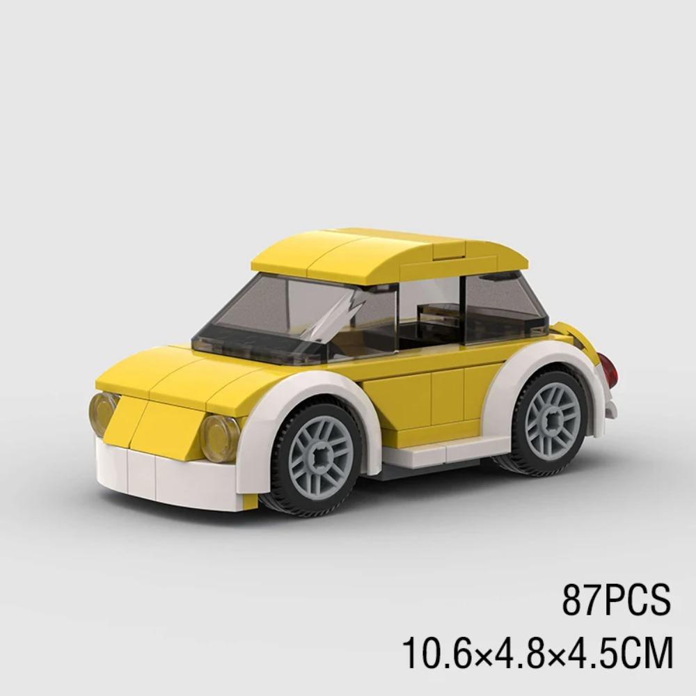 Винтажный городской гоночный автомобиль MOC ралли спортивная модель Строительные блоки Старый Супер гоночный классический Автомобиль Гоночные Кирпичики Рождественский подарок игрушка yellow Specials