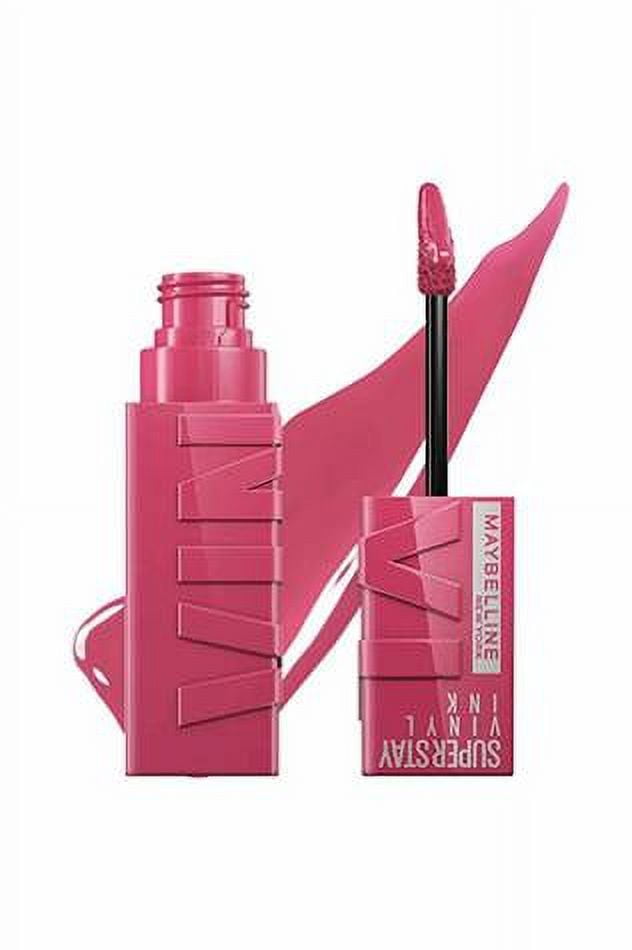 Жидкая помада Maybelline New York, Блеск с высоким сиянием, Стойкость 16 часов, Обогащена витамином Е и алоэ, SuperStay Vinyl Ink, Кокетливый pink Evellene International