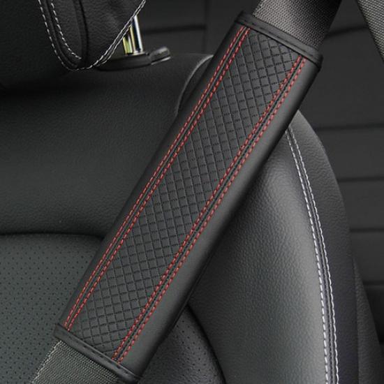 1x Car Seat Belt Cover Strap Pad Black Comfort Shoulder Cushion Car Accessories black 91330304MAC30GTA17