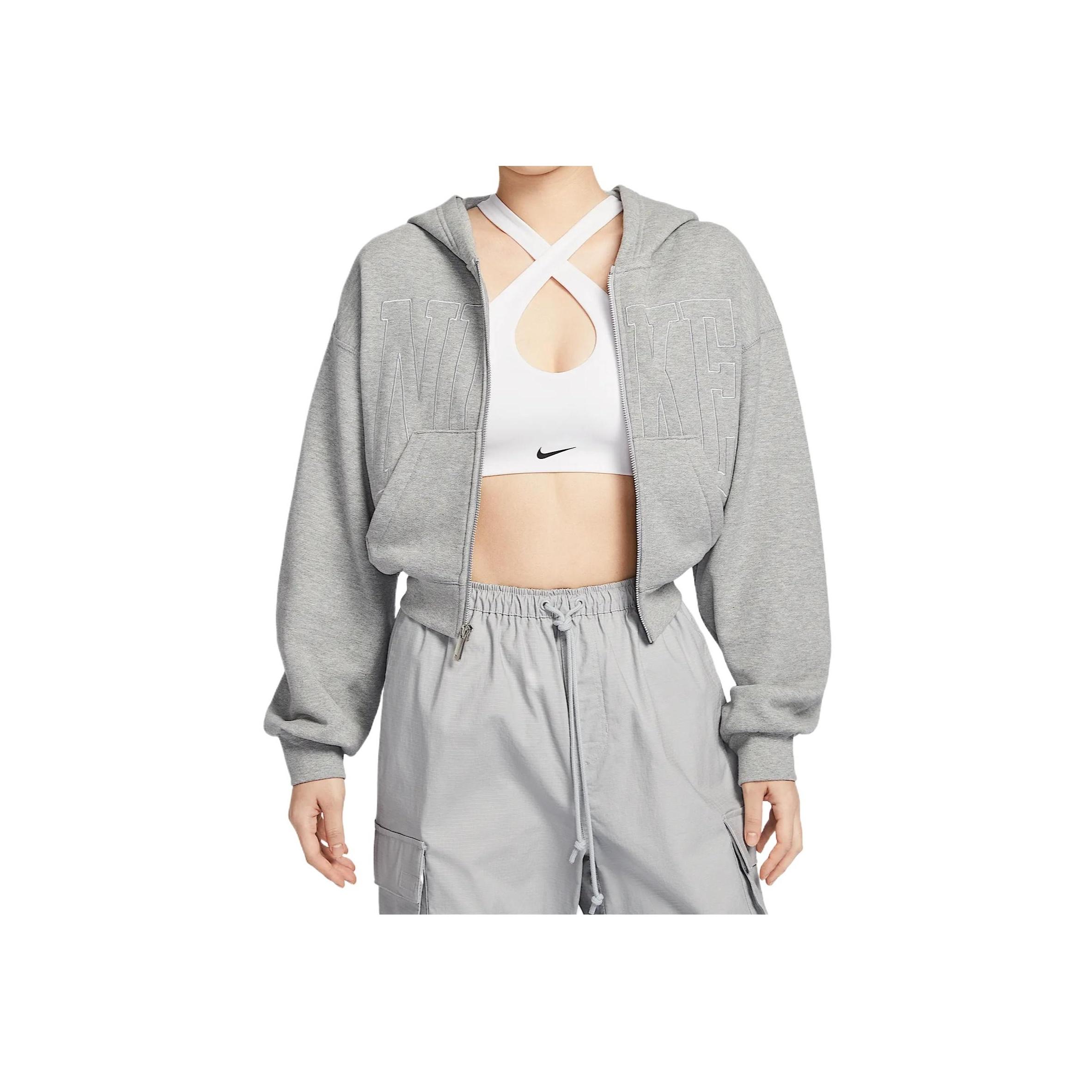 Nike SS25 Grassy Comfortable Stylish Trendy Hoodie Women hoodies Dark-Gray HJ0276-063 S white