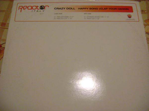 12-дюймовая пластинка CRAZY DOLL - Веселая песня (Хлопайте в ладоши) RA017 Реактор 2003 Италия Танцевальная и Электронная Б/У RecordCityJP