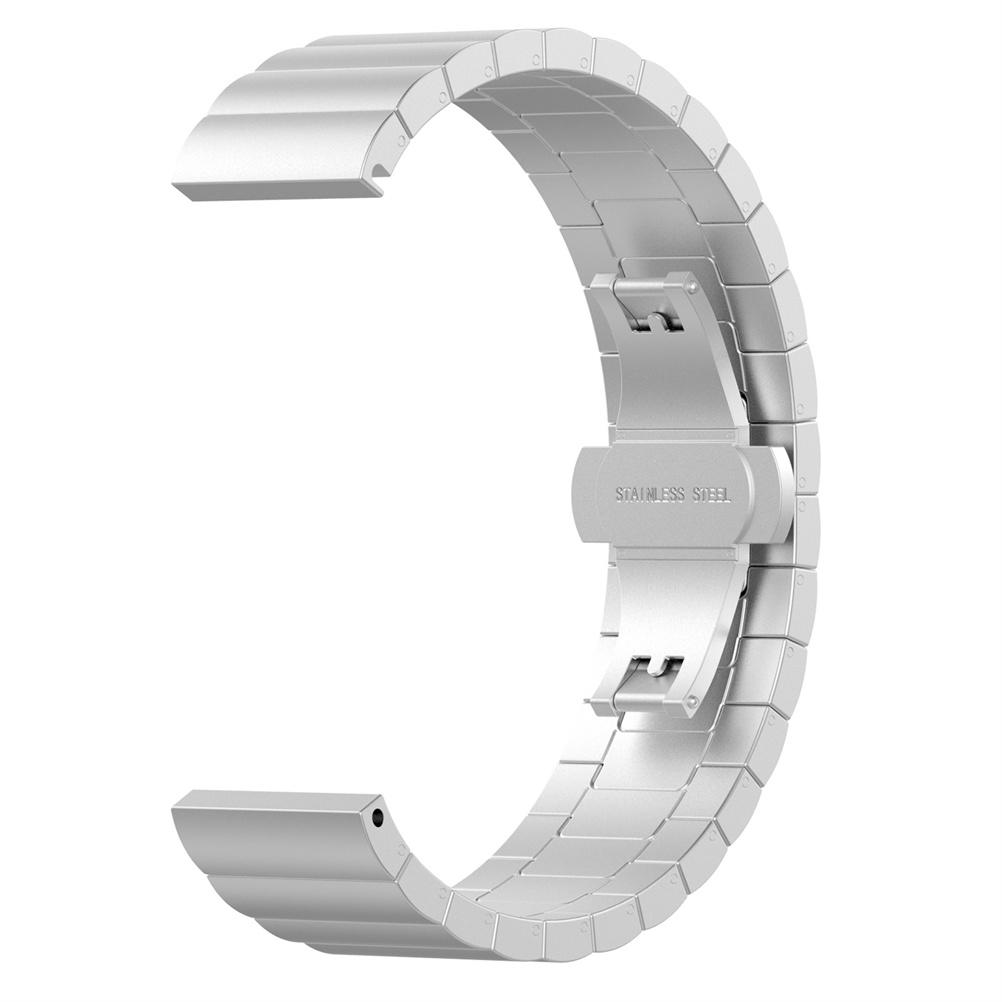 Watch Band Compatible for Huawei Watch FIT Mini Smartwatch Stainless Steel Metal Replacement Strap Smart Watch Silver (a bead steel belt gray OutsideWorld