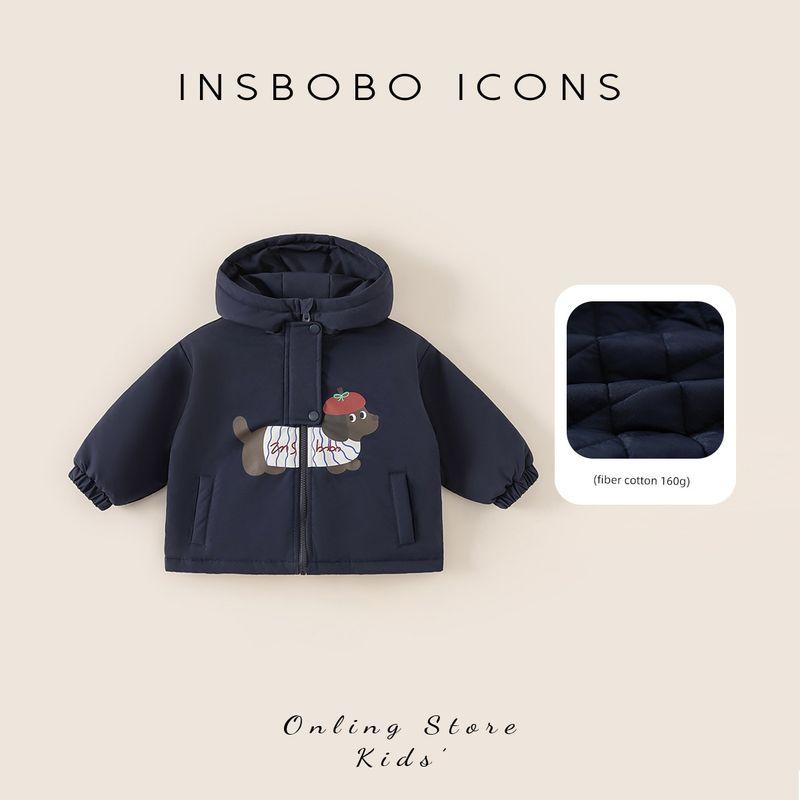 Insbobo Kidsren s Jacket 2026 Spring New Style Boys  Tops Girls  Stylish Clothes Baby Fashionable Children s Clothing Navy Blue 80 cm black TAOMall