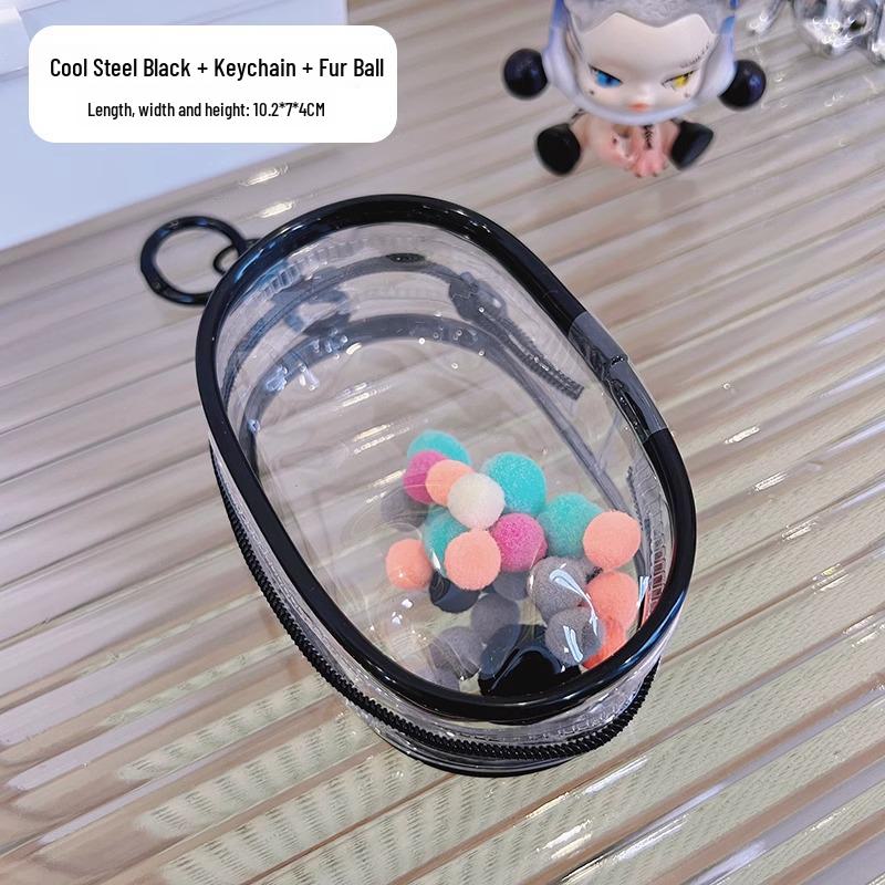 Compact Clear Cable Storage Bag for Travel - Portable Charger Protection & Organization gray ElectroCN