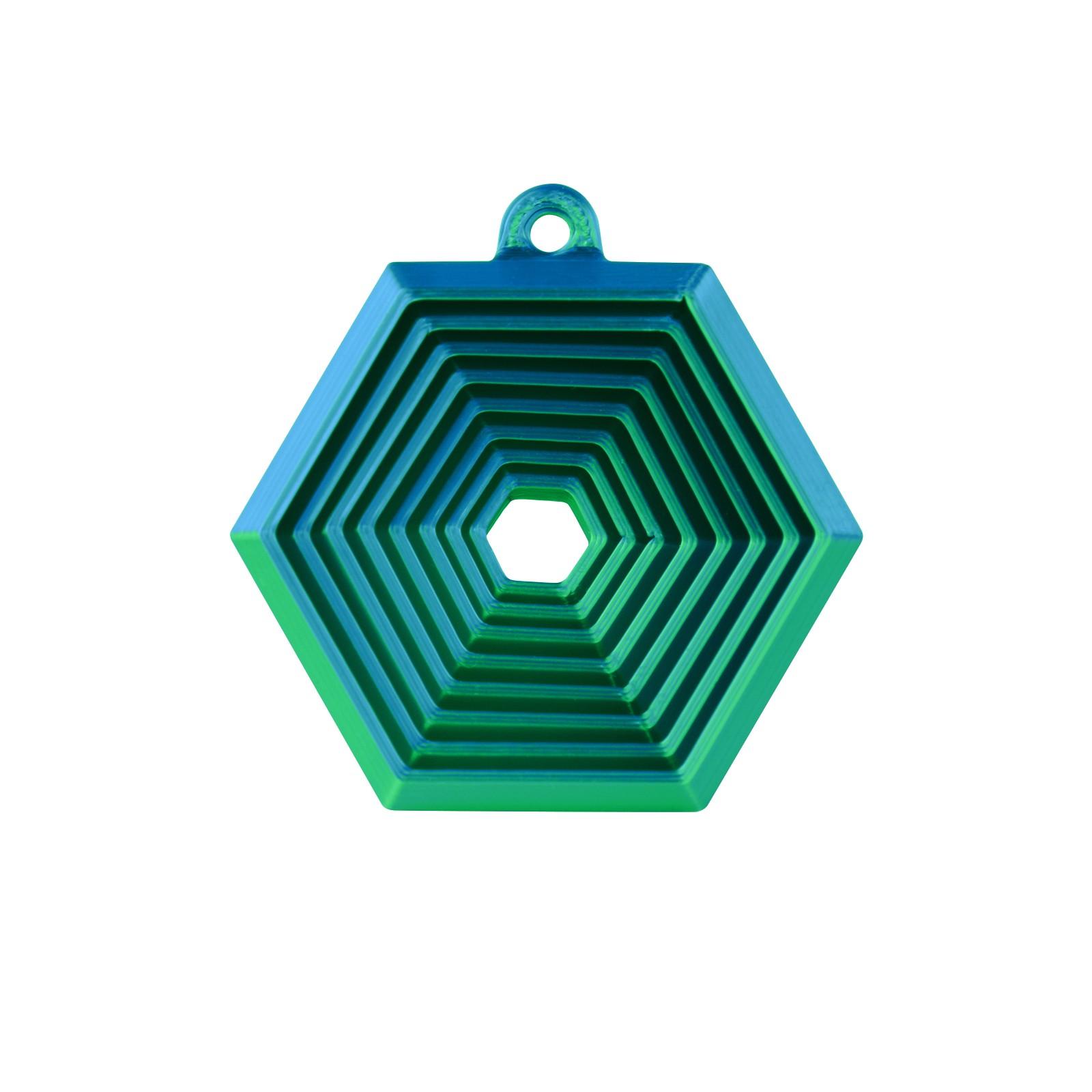 Брелок для ключей Hexagon FidgetKeychain, напечатанный на 3D-принтере, подарочный брелок с 3D-принтером One Size black Polar Bear