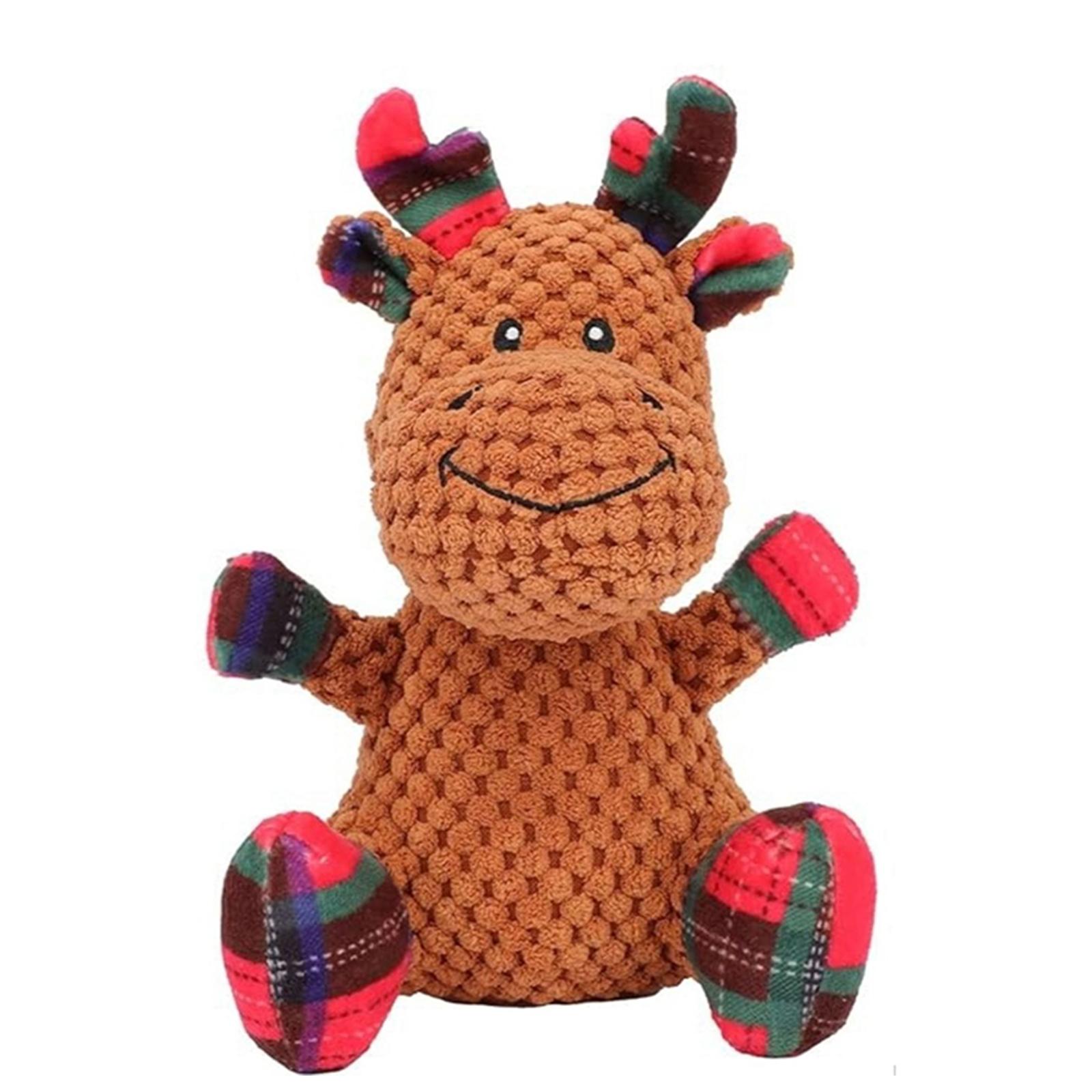 1/3pcs Stuffing Plush Dog Chew Resistant Christmas Plush Dolls Dog Plush Toys for Large Medium Small Breeds Indoor Outdoor Play brown Leaf Ladle