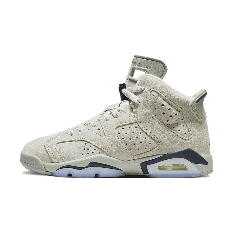 Кроссовки Air Jordan 6 Retro GS Georgetown Kids Grey Magnet College-Navy 384665-012 36 white