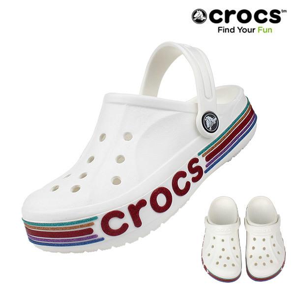 Crocs Crocs Bayaband Rainbow Glitter Clog Kids 209730 100 209730100C12 (180) white