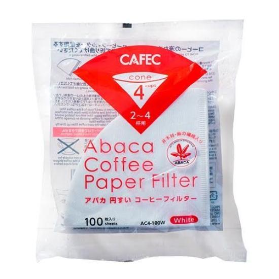 Кофейные фильтры CAFEC Abaca Cone для 100 штук на 2-4 чашки, фильтры, 3, AC4-100W red Nippon-Mart