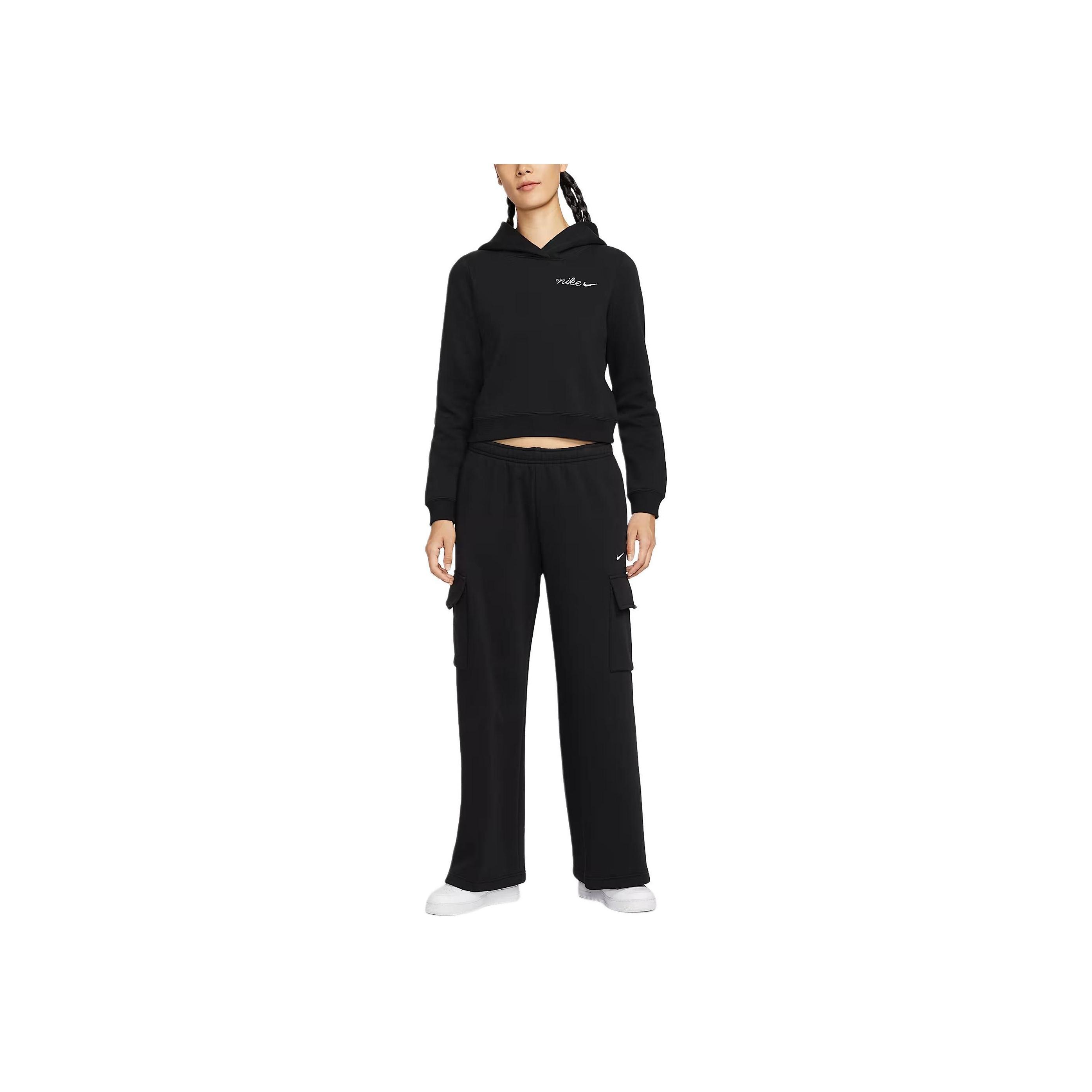 Женская худи Nike Sportswear Phoenix Fleece с вышитым логотипом, укороченная, узкого кроя, с длинным рукавом, толстовка IM7495-010 XS white