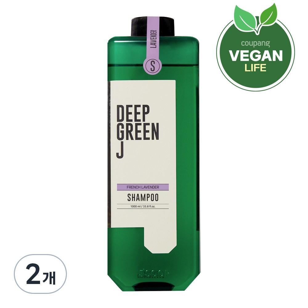 Шампунь Deep Green J Aroma Vegan с ароматом французской лаванды, 1 л, 2 шт. white BeautyGlam