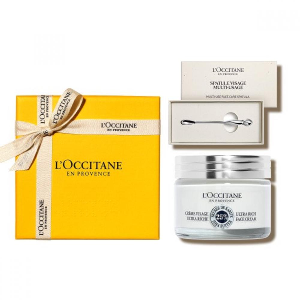 L Occitane Ультрапитательный крем для лица 50 мл Набор + шпатель Single option yellow