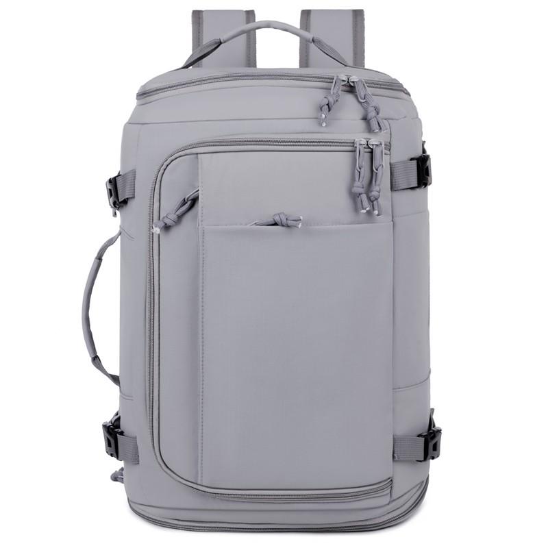 Дорожный рюкзак большой вместимости для мужчин и женщин, модная и простая прочная багажная сумка, разделение влажного и сухого серый Schoolbag