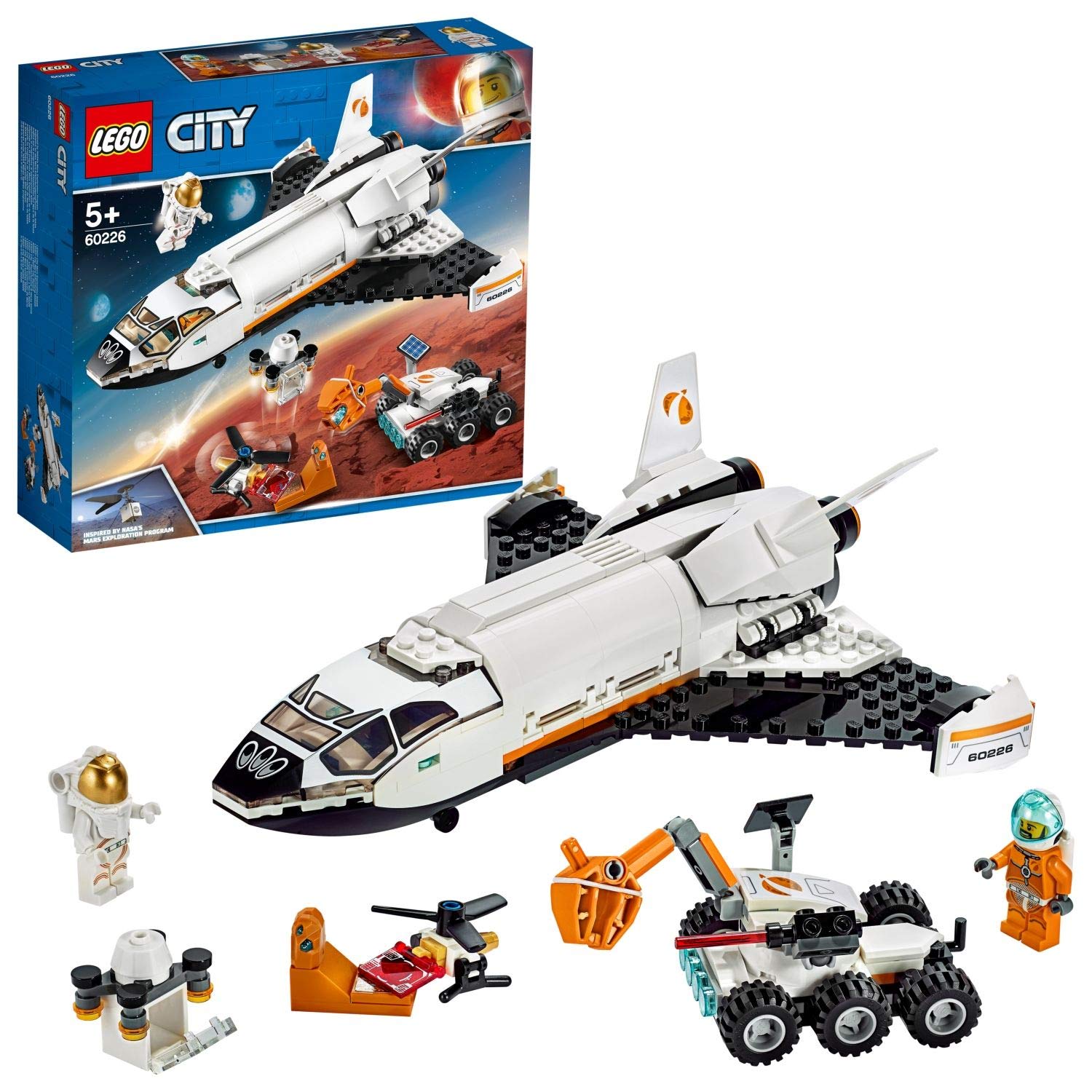 LEGO City Сверхбыстрый! Игрушка-конструктор Mars Shuttle 60226 для мальчиков gray Omi Japan Products