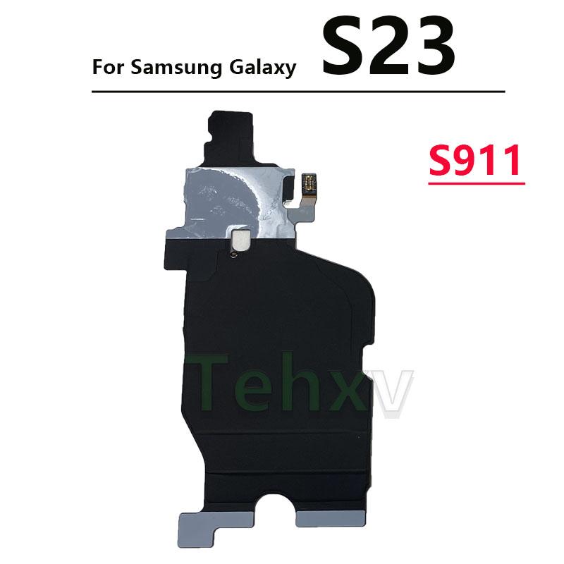 For Samsung Galaxy S25 24 S23 Ultra Plus FE S921 S711 S926 S928 S931 S918 Wireless Metal Charging NFC Coil Module Flex Cable S23 S911-No Metal gray Electronic Repair Parts