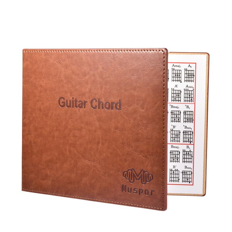 Muspor Guitar Chord Book Chart Портативная книга в мягкой обложке для акустической / классической / электрогитары MX0037D brown chest