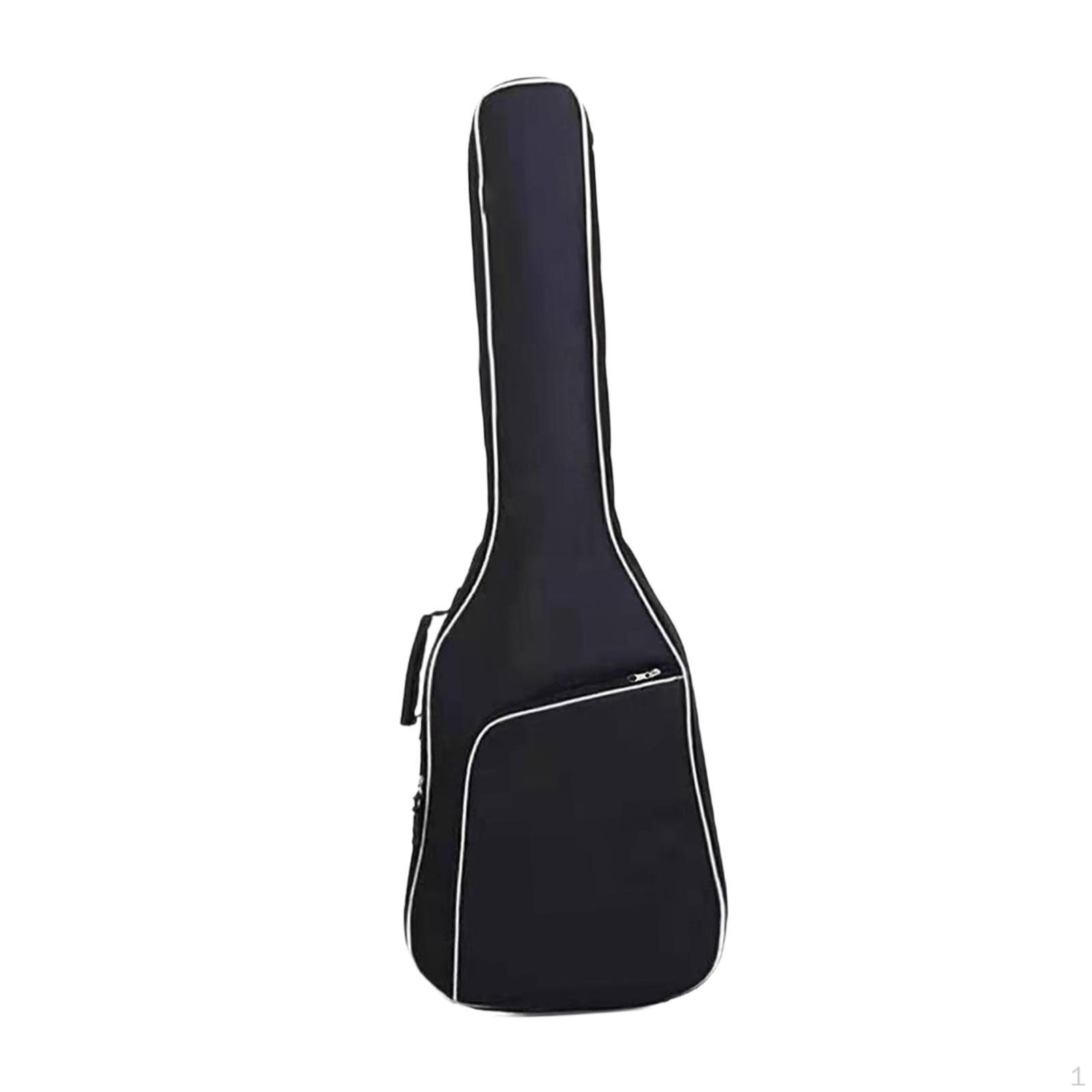 Чехол для акустической гитары Bass Bag с боковой ручкой и передними карманами guitar bag black Closet of Beauty