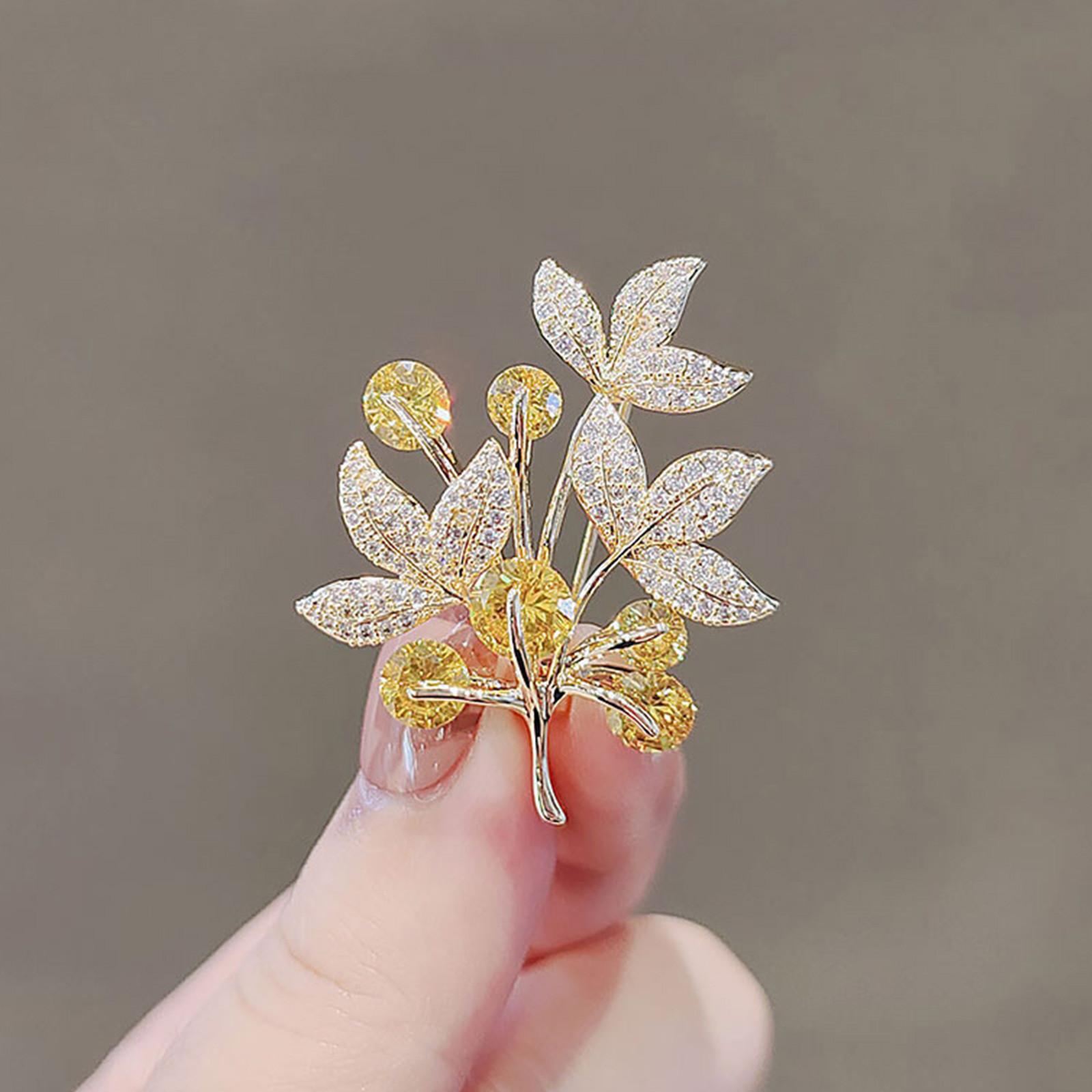 Брошь из сплава для ушей, High-end Sense, High-end Chest Flower, High-end Coat, Suit Brooch One Size жёлтый mianduijifengba