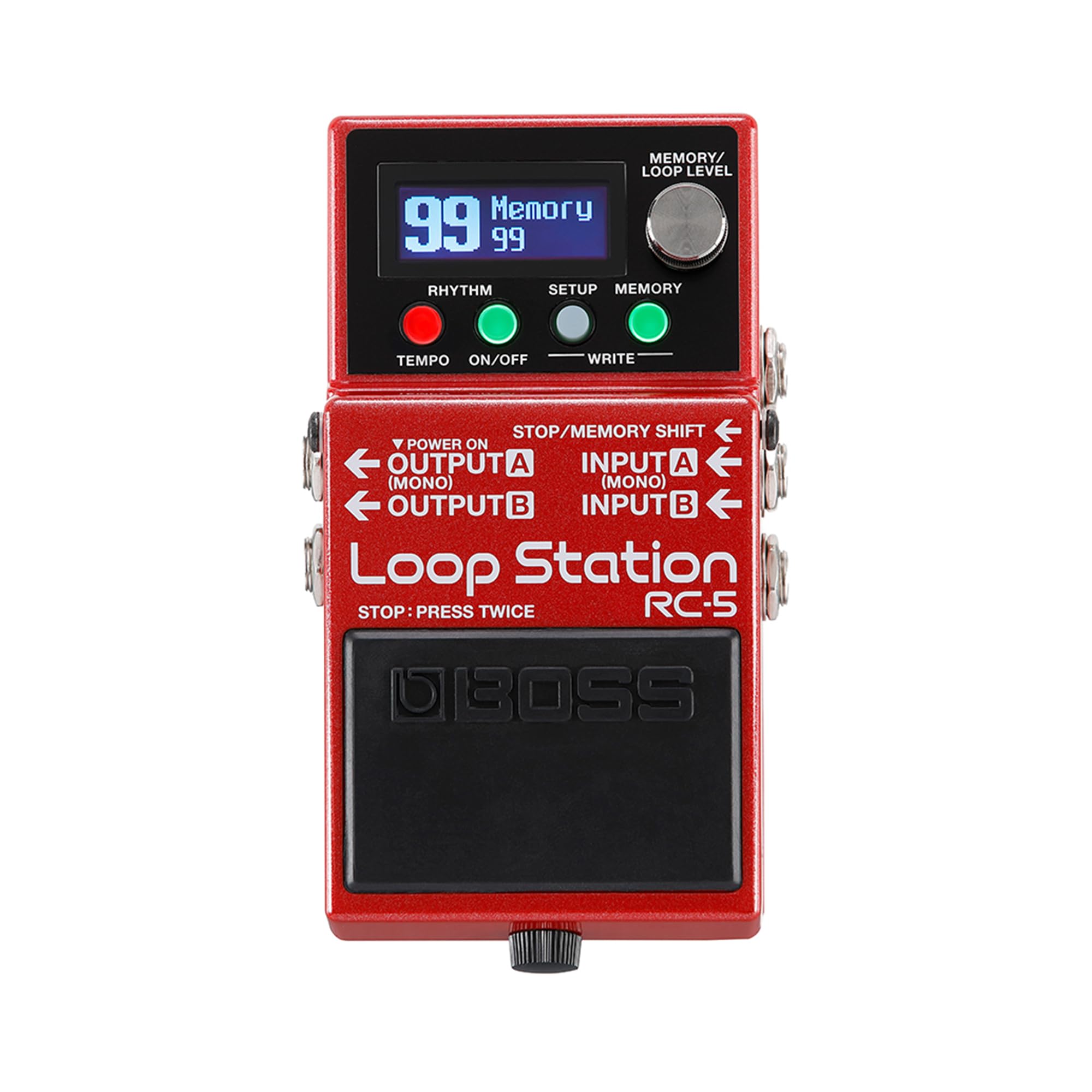 BOSS Loop Station Компактный Стерео До 13 Часов Записи Эффекты RC-5 Looper, Совместимый, Время, Гитара/Вокал red Skyline Music Japan