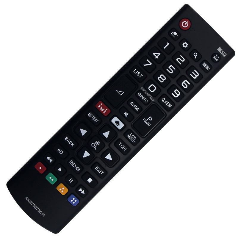 Совместимо с телевизором LG 32LK615BPLB 43LK5910PLC 43LK5990PLE 43LK6000PLF 43UK6390P 49LK5910PLC Пульт дистанционного управления AKB75375611 Замена запасных частей чёрный smart remote