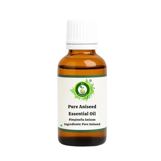 R V Essential Чистое эфирное масло аниса 10 мл - Pimpinella Anisum (100% Чистый и Натуральный Паровая Дистилляция) white Vedic India