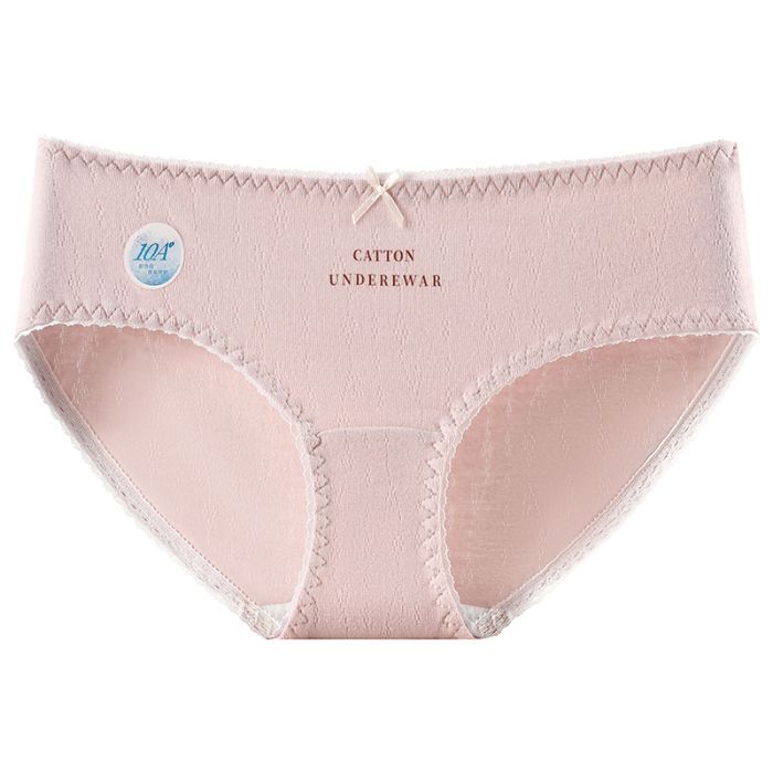 Ladies Spring Cotton 10A Anti  Bacterial Breathable Comfortable Long Anti   Bacterial Crotchy Waist Triangle Briefs M светло-фиолетовый HuaYi Top