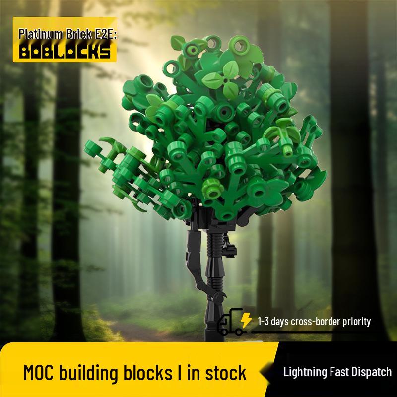 Основа для детского творческого конструктора  Плотная лесная полоса  Tree Belt Base Version green Voyex