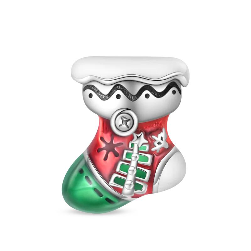 925 Silver Candy Cane Beads Santa Claus Charms Fit 3mm Women Bracelet DIY Accessories Christmas Gift Fine Jewelry white D3 market
