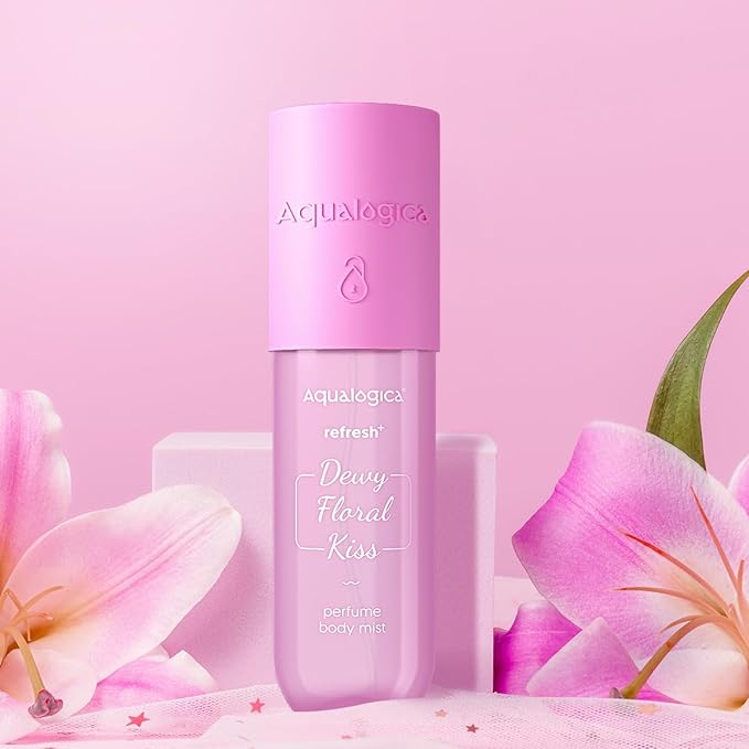Aqualogica Refresh+ Dewy Floral Kiss Парфюмированный спрей для тела с земеей и гиалуроновой кислотой - 150 мл 100 ml pink wild-era