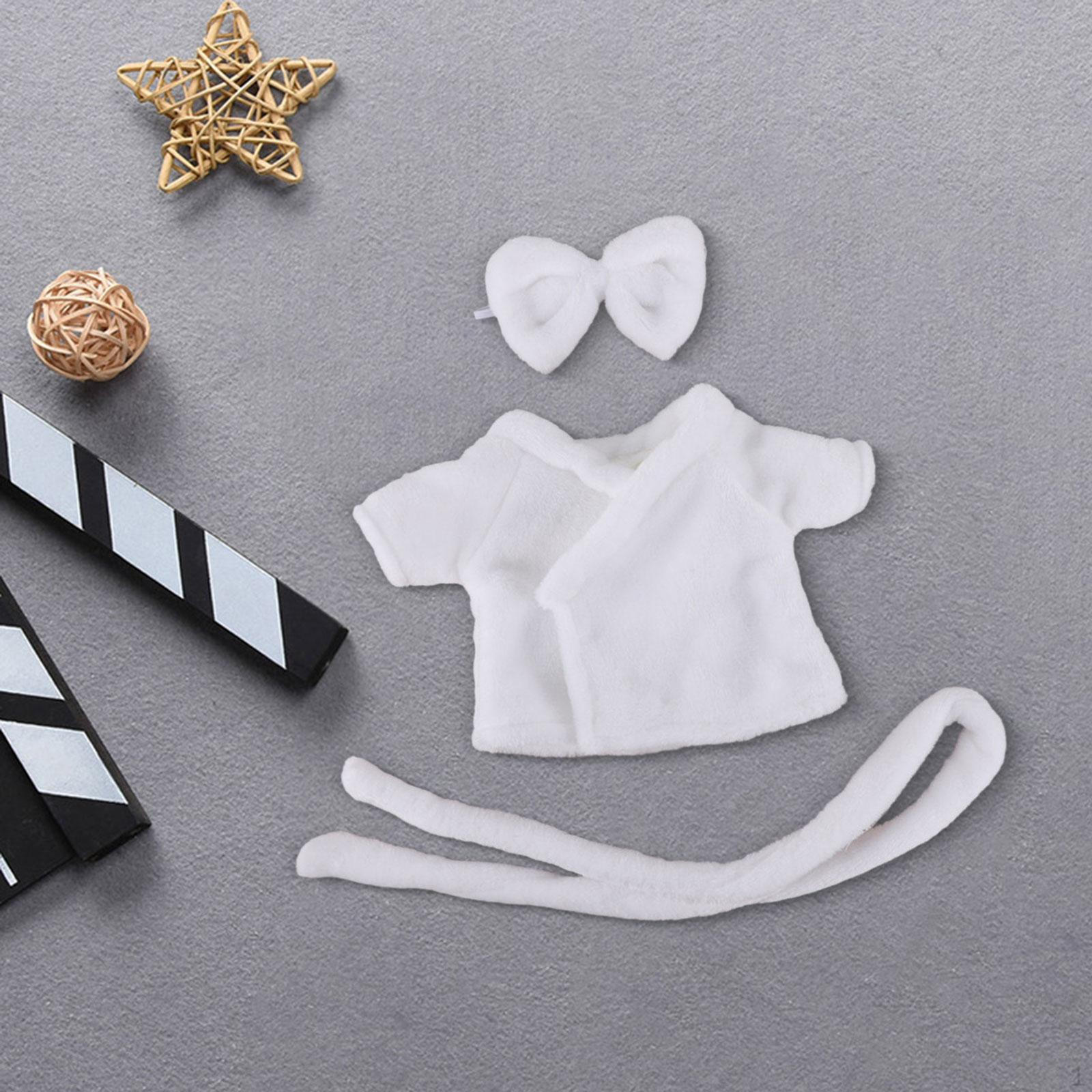 Bow Pajamas Set Doll Clothes Fashion for Kids Accessories Clothing Costumes DIY white craftDIY