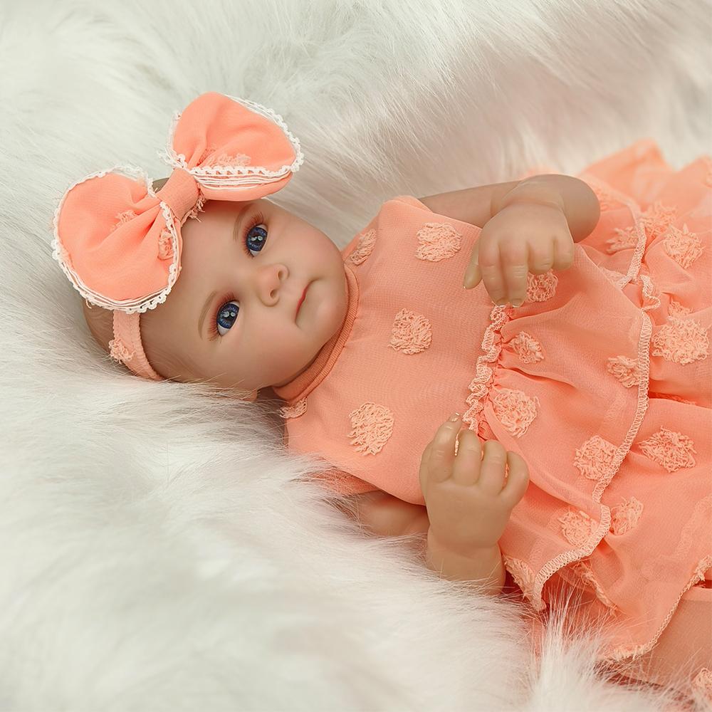 18-дюймовая мягкая на ощупь кукла Bettie Bebe Reborn Girl Dolls, игрушка ручной работы, кукла Bebe Newborn для детей, подарки на день рождения Full Silicone Girl brown Athendoll Zone