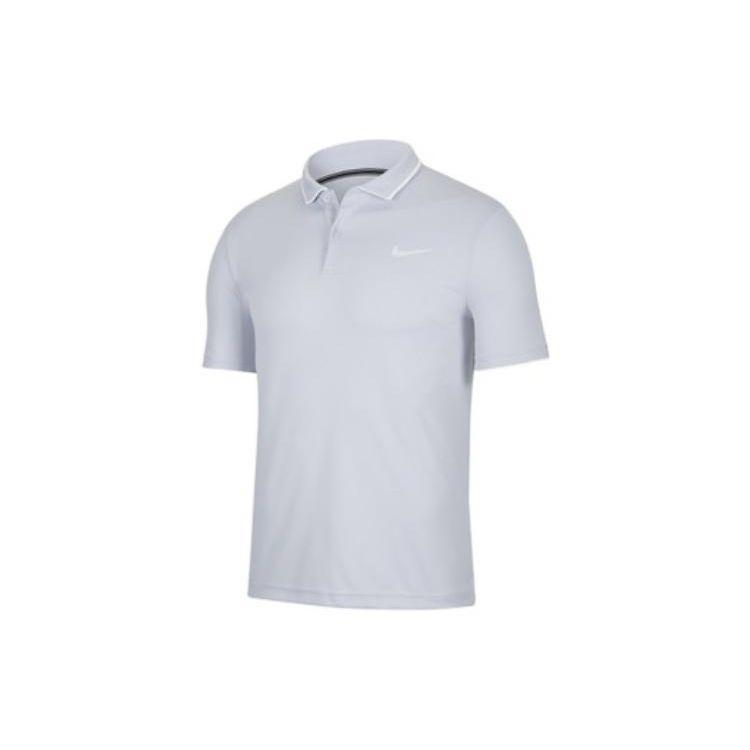 Мужские футболки-поло с ребристыми манжетами Nike Court Dri-Fit Team светло-фиолетовые 939138-508 XL gray