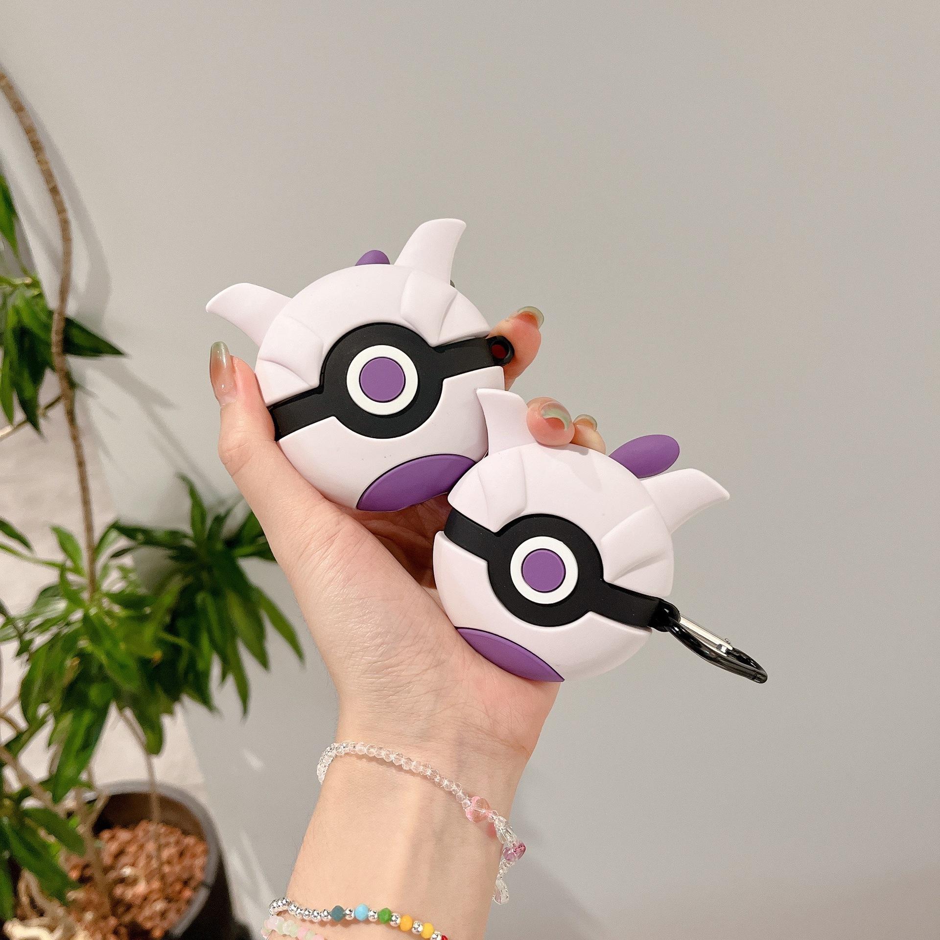 Для Airpods 4 Чехол 2024, Pokemon Mewtwo Фиолетовый Шар Защитный Силиконовый Чехол Для Наушников Для Airpods 4 Чехол Для Девочек Женщин Детей for airpods 1 2 white j-3C