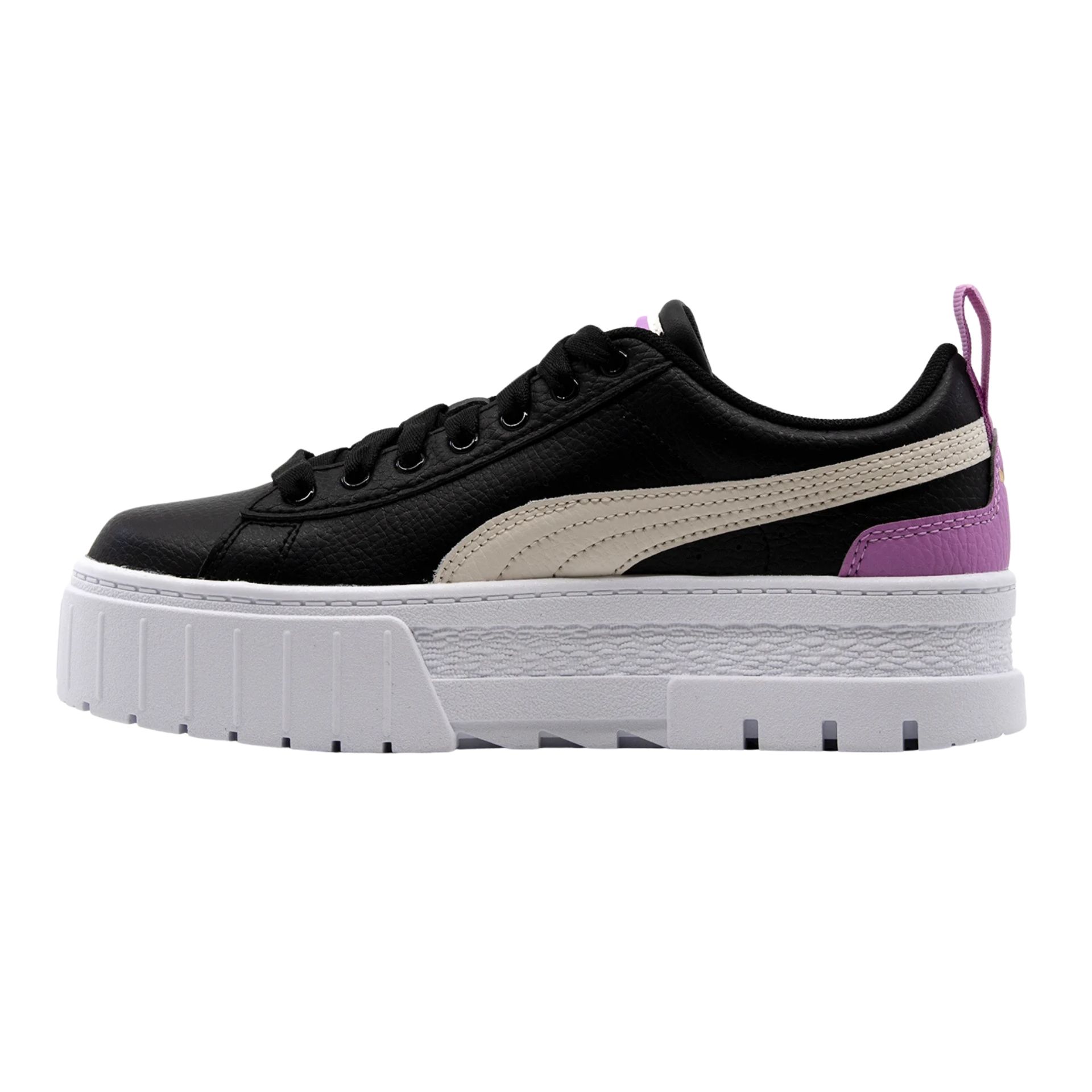Подростковые спортивные кроссовки Puma Mayze Lth 384527 07 черные р. 37 37 чёрный
