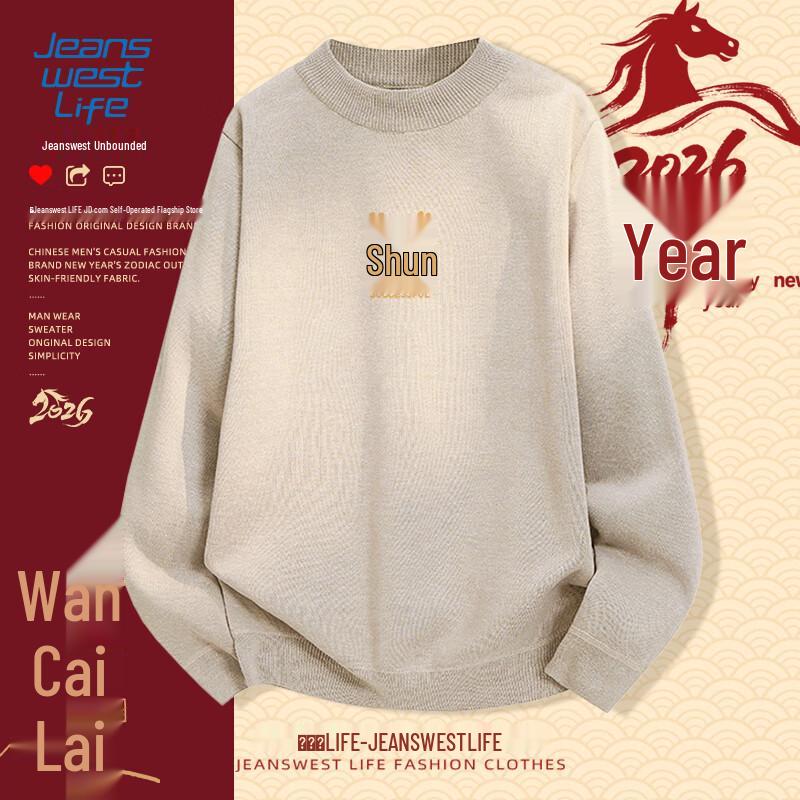 Мужской утепленный свитер JEANSWEST LIFE с воротником-стойкой, плотный L white JDST online