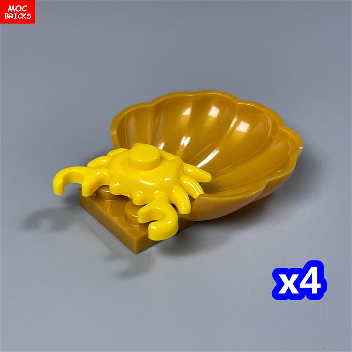 MOC Кубики Морское Животное Растение Коралл Морская Сцена Акула Осьминог Рыба-Манта Рыба-Клоун Строительные Блоки Игрушки Детский Подарок yellow Professional fishing
