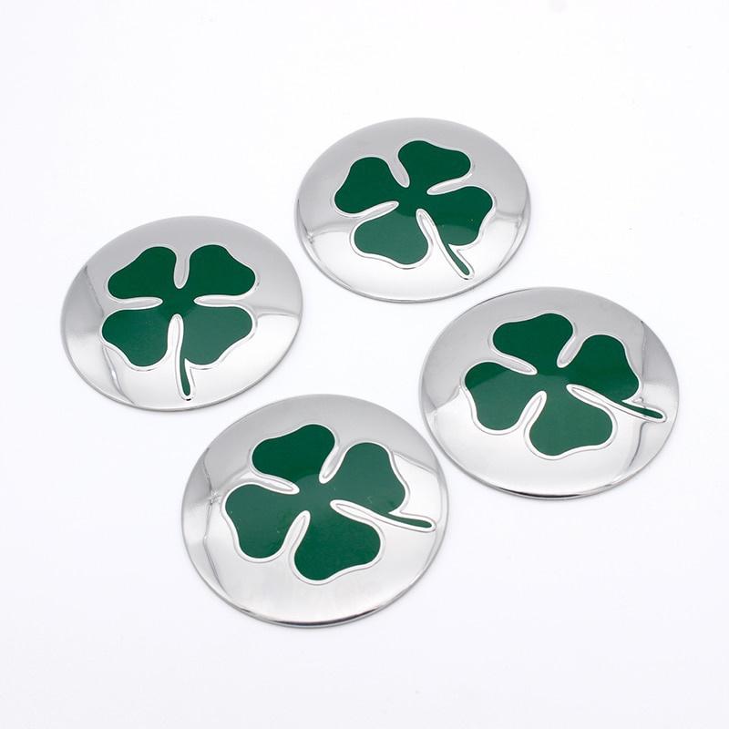 4 x Alfa Romeo Four Clover 56 мм, наклейки на крышку ступицы колеса автомобиля Cetner white Top Car Parts