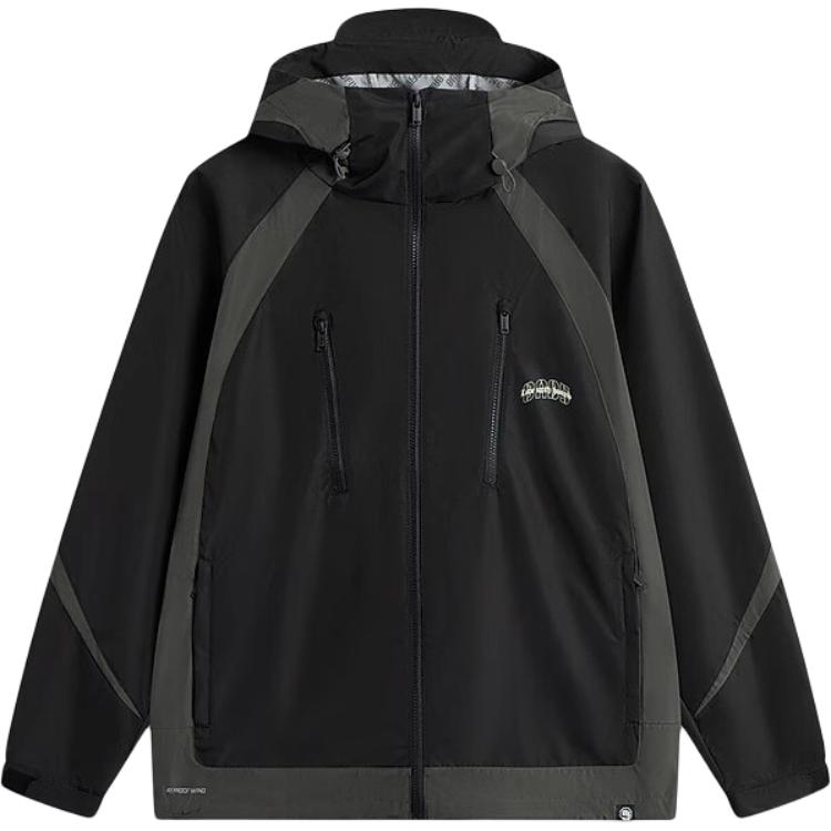 Li Ning Серия Anti-Five Ветрозащитная Свободная Повседневная Ветровка с Капюшоном Мужская Верхняя одежда Черная AFDV013-2 L black Li-Ning