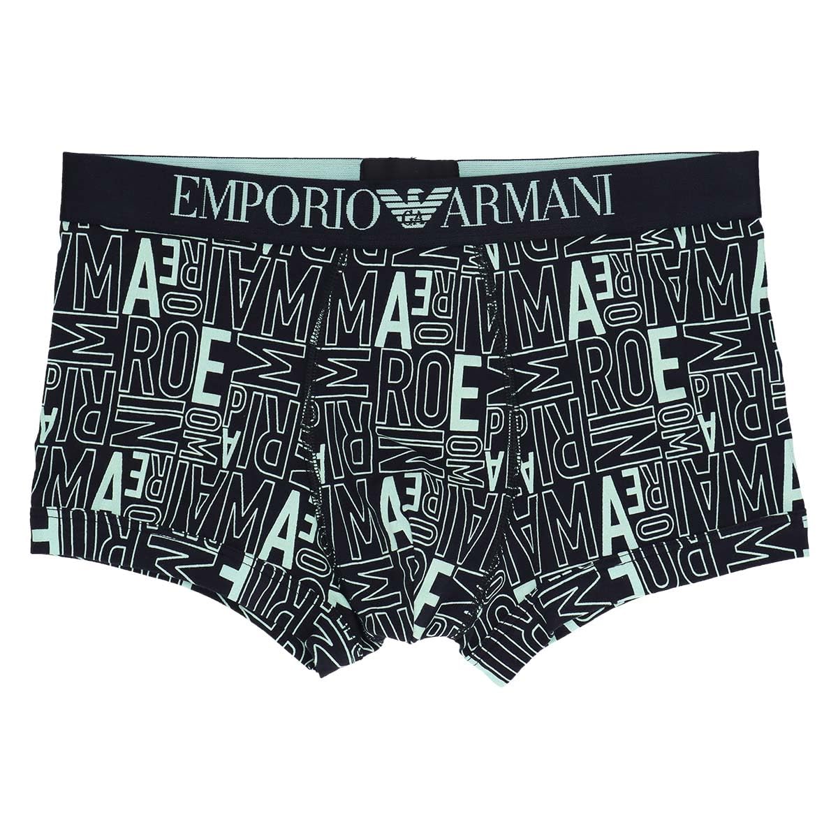 Emporio Armani ALL OVER BOLD LOGO Боксеры с ярким логотипом, Застежка спереди, Мужское нижнее белье, Размер S (Размер ЕС), военно-морской флот (Код продукта: 54045069) gray Sliema Japan Products