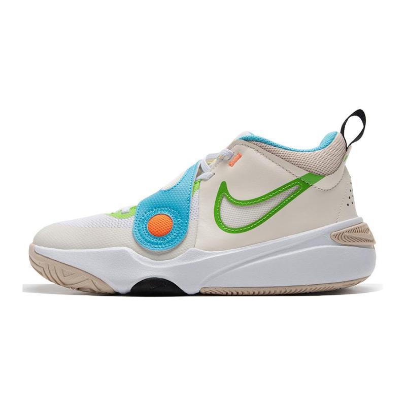 Кроссовки Nike Team Hustle D11 GS  Pale Ivory Action Green  FN8904-131 37.5 белый