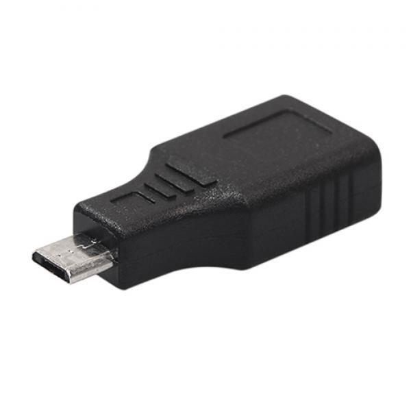 USB 2.0  мама  на Micro USB 5-контактный штекер OTG адаптер-переходник для телефона-планшета 3 cm чёрный EDC Toy