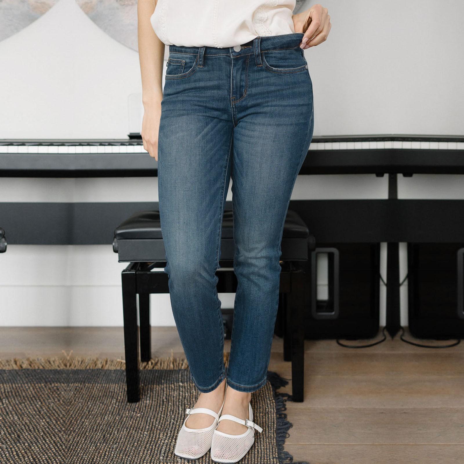 Модные женские свободные джинсы свободного кроя в винтажном стиле Slim Straight M темно-синий lovelife0814