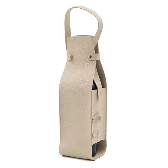 1pcs PU Leather Red Wine Protective Case, Single Red Wine Hand-held Storage Bag, High-end Champagne Wine Storage Gift Bag 34.5cmX10cm beige Home Of Auto Parts