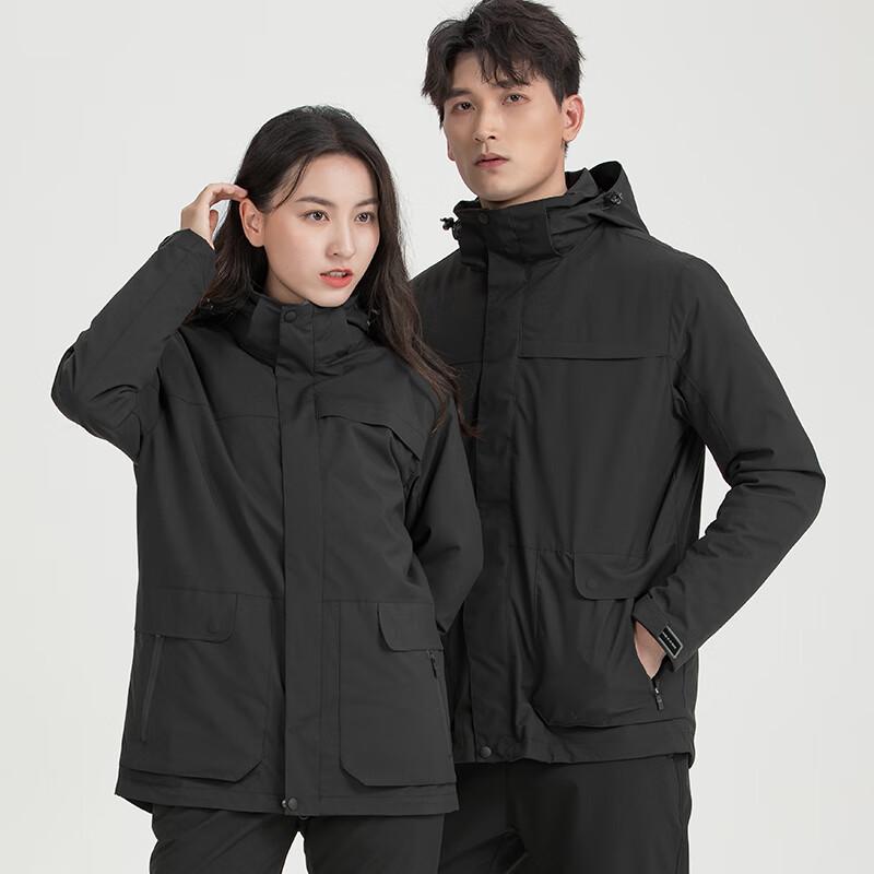 Унисекс Комплект из 3-х предметов: пуховик 2XL black JDST SELECTION
